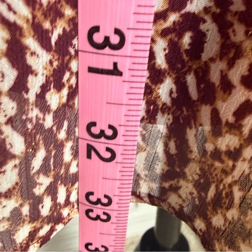 Express Burgundy Wine Boho Ruffle Tie Waist Mini Dress M Fall Holiday Chic - Picture 5 of 9